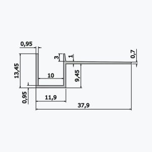 TEMPOLISTEL® A108 Próifíl alt chuasach - Image 2