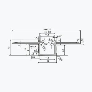TEMPOLISTEL® A137 Próifíl LED Leathan - Image 2