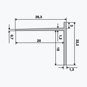 TEMPOLISTEL® B102 Próifíl Stoptha BA 18 - Image 2