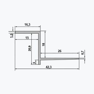 TEMPOLISTEL® B103 Próifíl alt chuasach le haghaidh BA 18 - Image 2