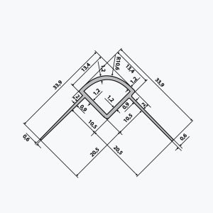 TEMPOLISTEL® B113 Próifíl cosanta uillinne cruinn do chlaiseán - Image 2
